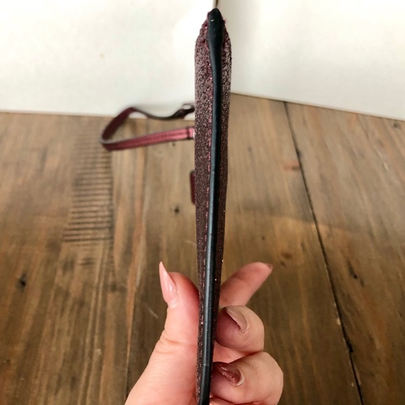 Coach Wristlet in Metallic Cherry - Picture 4 of 9